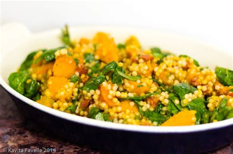 The perfect side dish, and easy to whip up. Kavey Eats » Chorizo, Pumpkin & Spinach Giant Couscous Salad