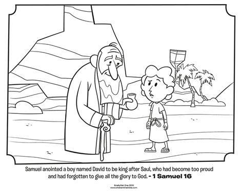 Gambar Samuel Anoints David Bible Coloring Pages Page Di Rebanas Rebanas