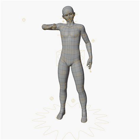 Humanoid Male Character Low Poly 3d Base Mesh 3d Model 6 Blend