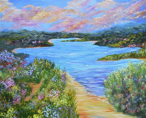 Hidden Beaches Lake Granby Painting By Kathy Symonds Fine Art America