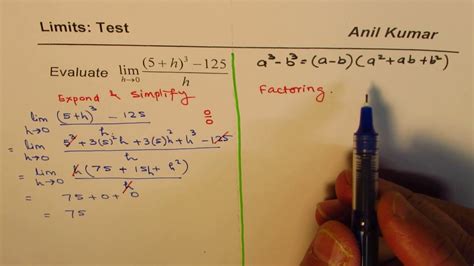 Two Methods To Solve Difference Of Cubes Limit Difference Quotient