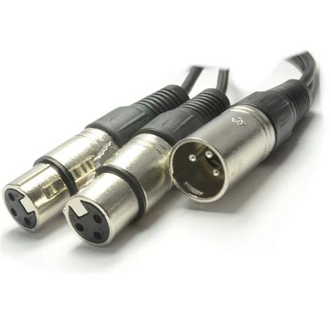 Buy Kenable Xlr 3 Pin Male Plug To 2 X 3 Pin Xlr Socket Splitter Cable
