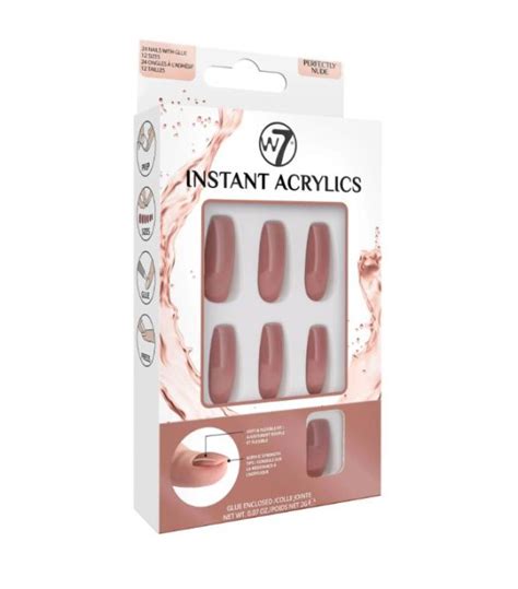 w7 kunstnagels instant acrylics perfectly nude
