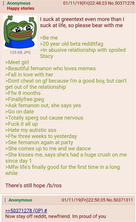 Anon Is Happy R Greentext Greentext Stories Know Your Meme