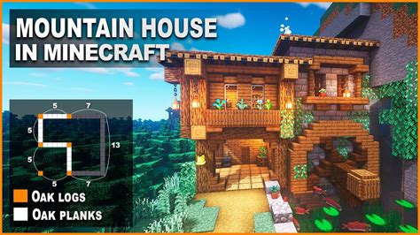 Minecraft How To Build A Mountain House Easy Tutorial Youtube