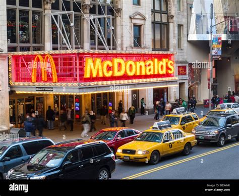 Mcdonalds Restaurant 42nd Street Times Square Nyc Stock Photo