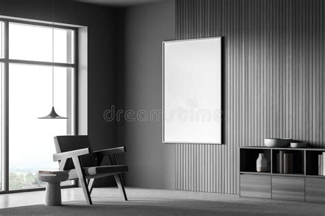 Armchair In Corner Of The Room Top View Stock Illustration