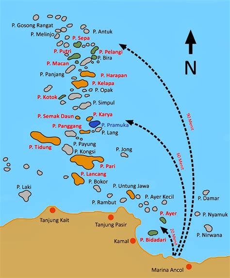 Peta Dan Lokasi Kepulauan Bira Kepulauan Seribu Destinasi Wisata Top
