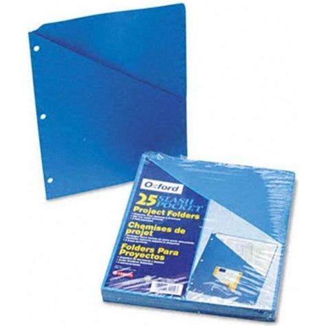 Oxford Pendaflex 32902 Essentials Slash Pocket Project Folders Jacket