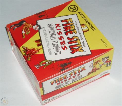 1970s Jolly Rancher Fire Stix Kisses Candy Display Box 1869732438