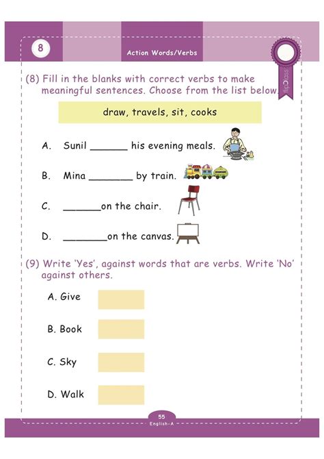 English worksheet for kindergarten 1. GeniusKids' Worksheets for Class-1 (1st Grade) | Math ...