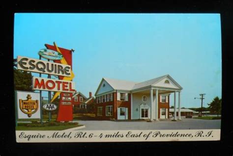 1965 Esquire Motel Route 6 Sign Opposite Eileen Darlings Restaurant