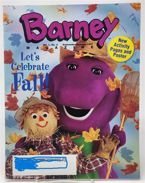 Barney Magazine Vol 1 And 2 Septemberoctober 1997 Lets Celebrate Fall