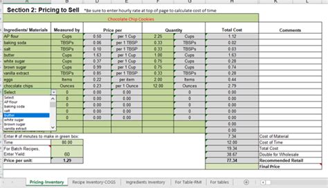 Food Inventory Template Excel