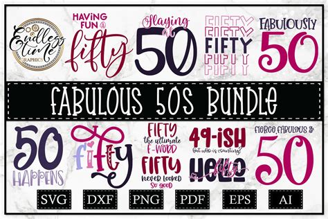 Free 50 And Fabulous Svg : 50 And Fabulous Svg 50th Birthday Shirt 50th