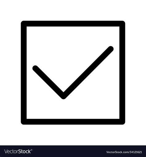 Checked Checkbox Outline Icon Royalty Free Vector Image