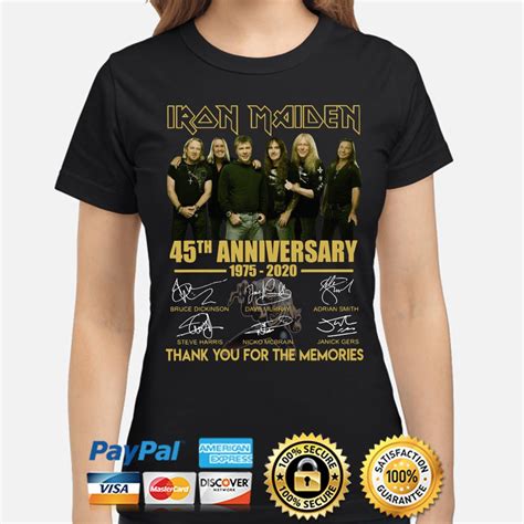 Iron Maiden Th Anniversary Thank You For The Memories Signature Shirt