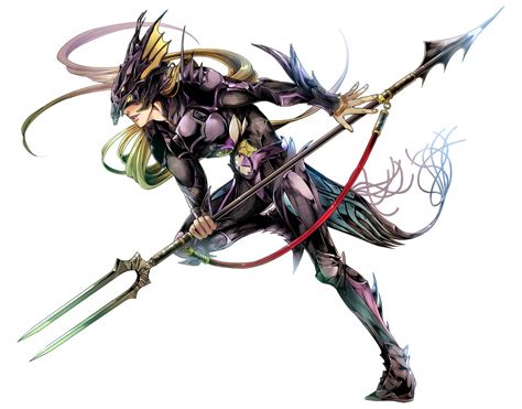 An Anime Character With Long Hair Holding Two Swords