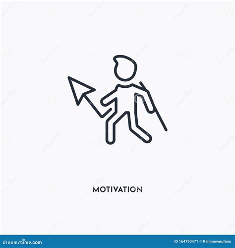 Motivation Outline Icon Simple Linear Element Illustration Isolated