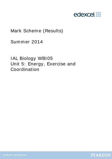 Pdf Edexcel Ial Biology Unit 5 June 2014 Mark Scheme Dokumentips