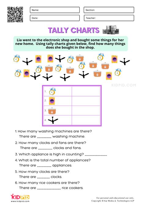 Tally Charts Printable Worksheets For Grade 1 Kidpid