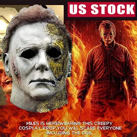 Michael Myers Mask Deluxe Adult Latex Halloween Horror Fancy Dress