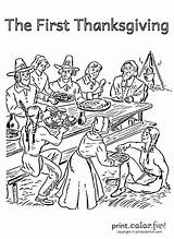 Thanksgiving Coloring Pilgrims Adults Drawing Native Americans Adult Cartoon Printable Sheets Printables Dinner Harvest Drawings Events Fun Justcolor Activities Printcolorfun sketch template