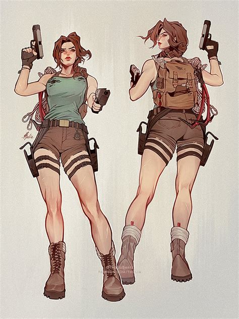 Lara Croft Tomb Raider Drawn By Tholia Bentz Danbooru