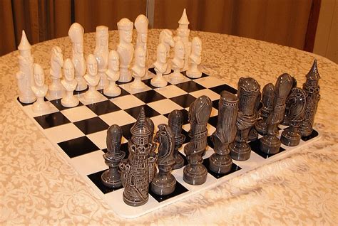 Ceramic Chess Set Mystical Medieval