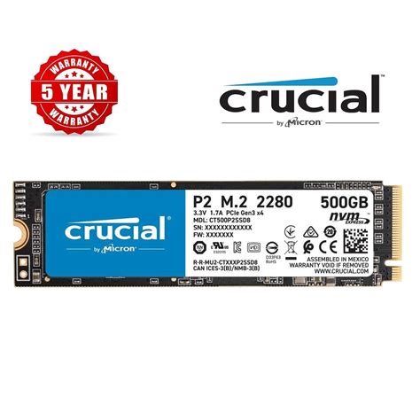 Crucial P2 1tb 500gb 250gb M2 Nvme Ssd 2280 3d Nand Pcie Solid State