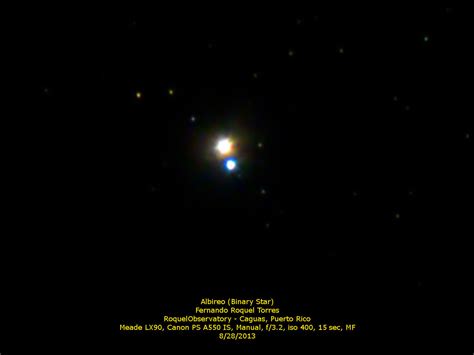 Albireo Binary Star Fernando Roquel Torres Sky And Telescope Sky