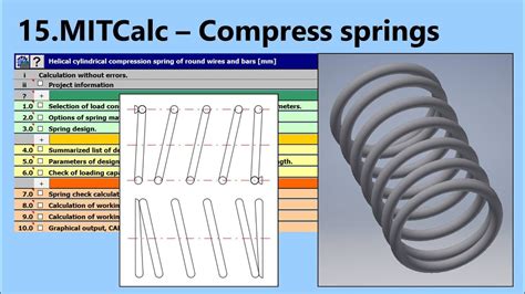 Cylindrical Compression Spring Calculations And Design Mitcalc 15