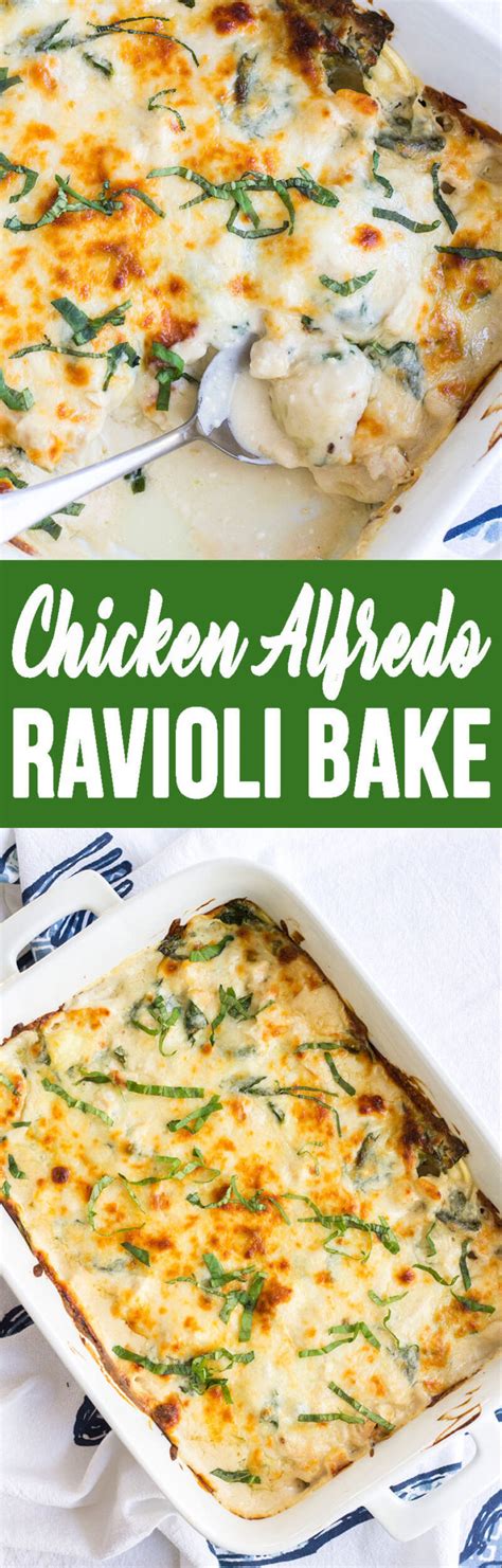 Cheesy Chicken Alfredo Ravioli Casserole Easy Peasy Meals