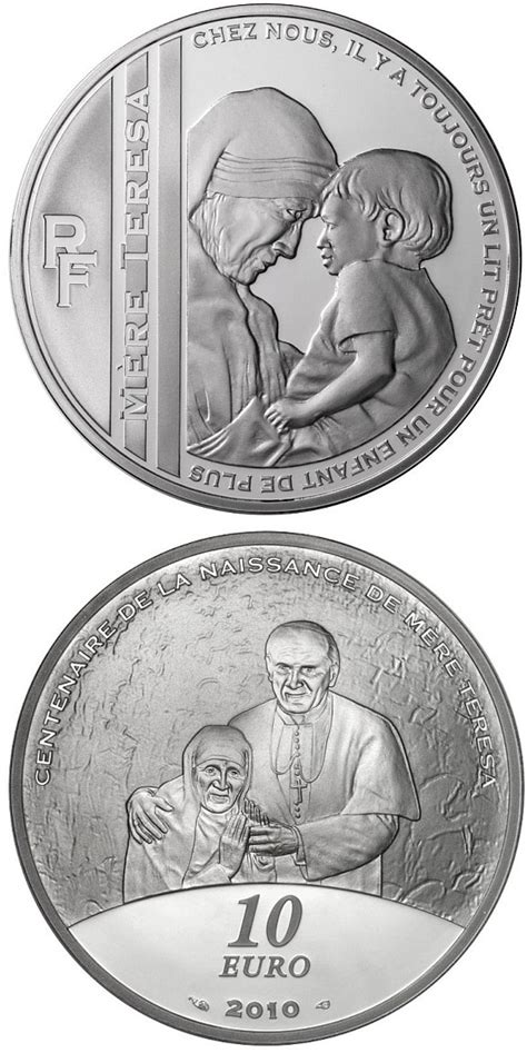 10 Euro Coin 100th Anniversary Of The Birth Of The Mother Teresa