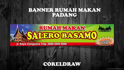 Desain Banner Spanduk Rumah Makan Padang Cdr Sobat Tutorial The Best