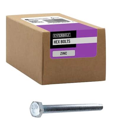 Everbilt 14 20 In X 3 In Zinc Plated Hex Bolt 800636 The Home Depot