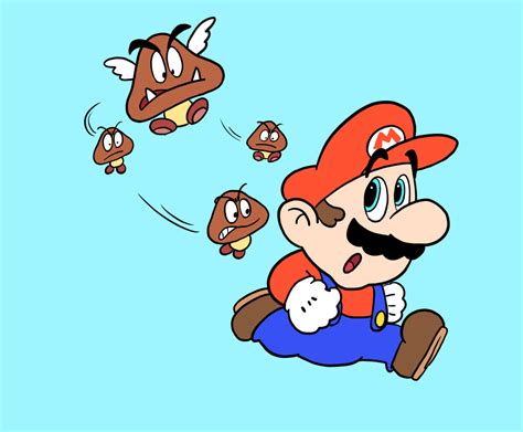 Mario Vs Para And Mini Goombas By Toondreamer On Deviantart