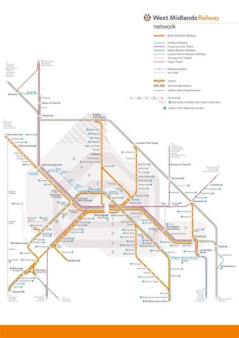 Train Station Map West Midlands Train Maps