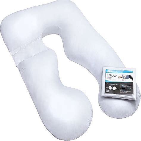 Pharmedoc® Full Body U Shape Maternity Pillow Cover In White Bed Bath