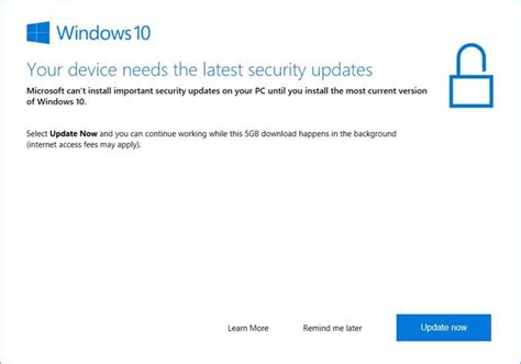 Windows 10 KB Bug Notification To Update To The Latest Version