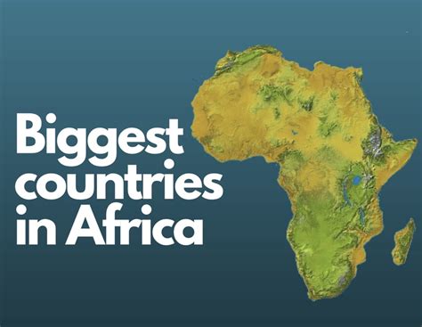 Top 20 Biggest Countries In Africa By Land Area Talkafricana