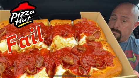 Pizza Hut New Detroit Style Pizza Review Food Review Youtube