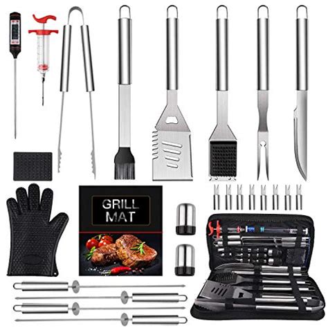 bearmoo bbq grilling accessories grill tools set 26 pcs stainless steel grilling kit for men