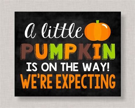 Fall Pregnancy Announcement Sign Pumpkin Pregnancy Announcement Poster