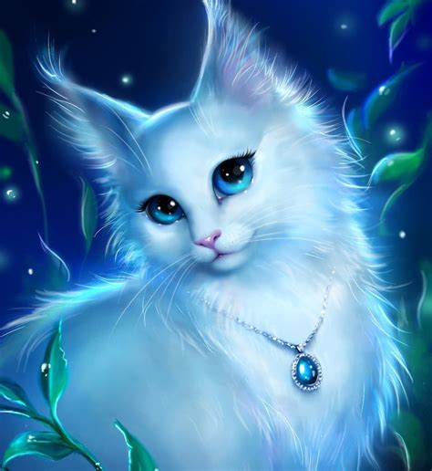 Beautiful White Cat With Images Anime Animals Animal