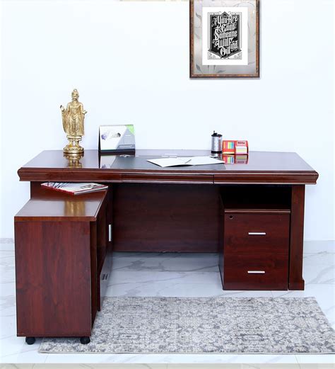Buy Ankara Executive Office Table With Side Runner And Drawer Cart In