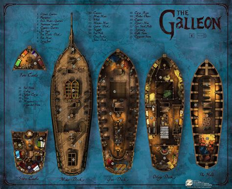 D D Style Battle Map For Galleon Ship Galleon Galleon Ship