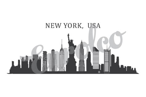 7 New York Skyline Designs And Graphics