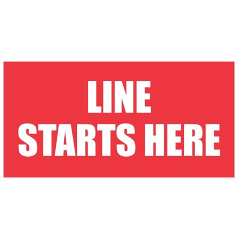“line Starts Here” Banner Plum Grove
