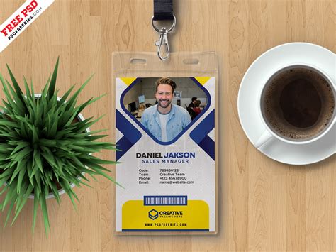 Office Employee Id Card Design Template Download Psd